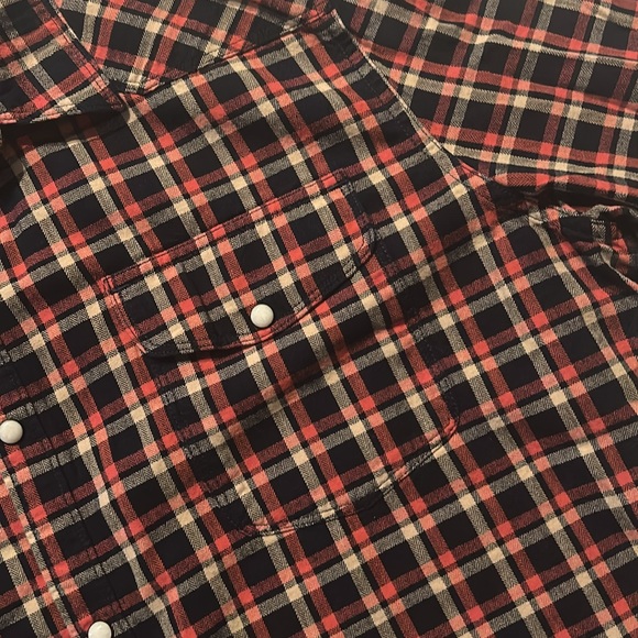 Lucky Brand Plaid Snap Front Casual Shirt Size XL - Picture 4 of 10